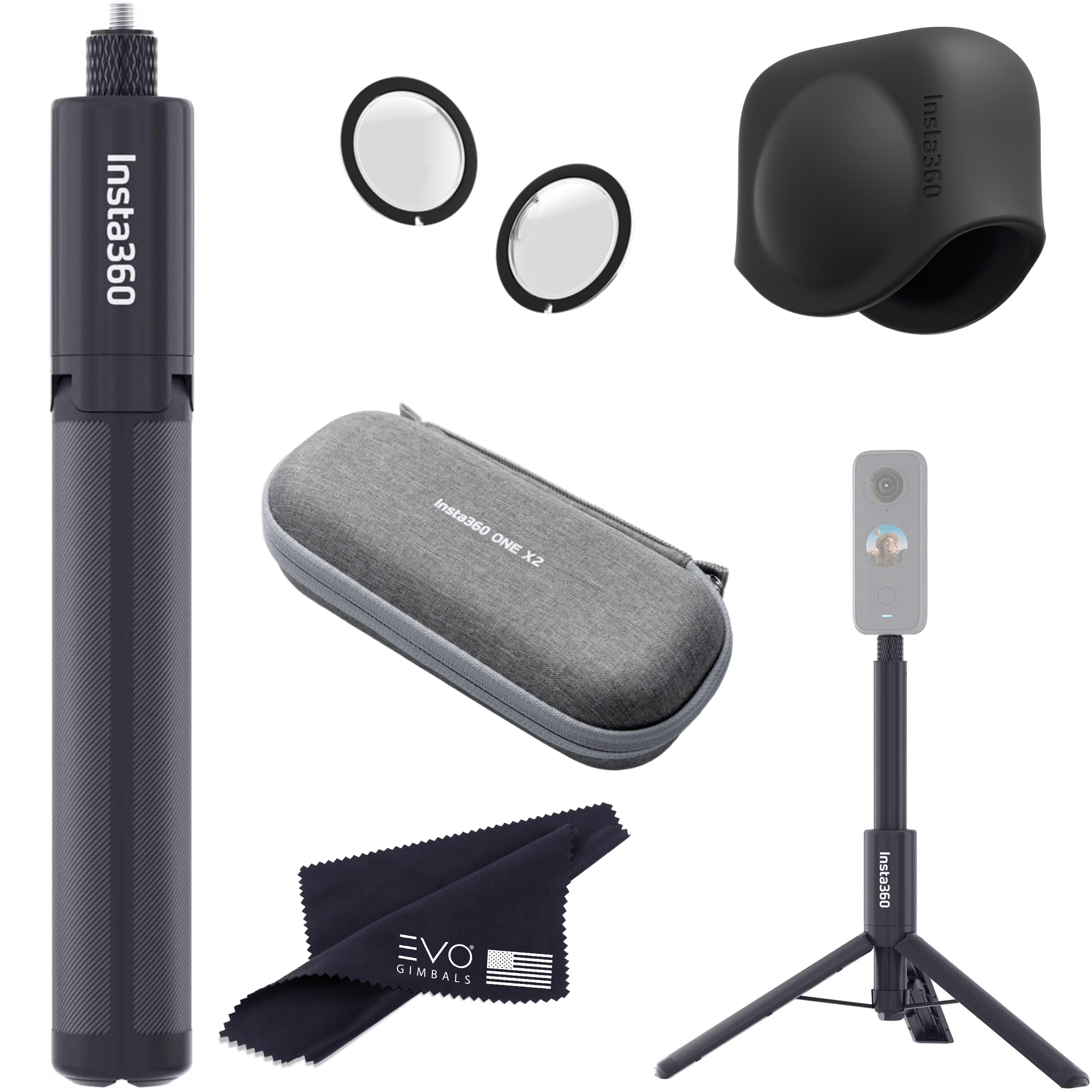 Insta360 2-in-1 Invisible Selfie Stick + Tripod, Compatible with