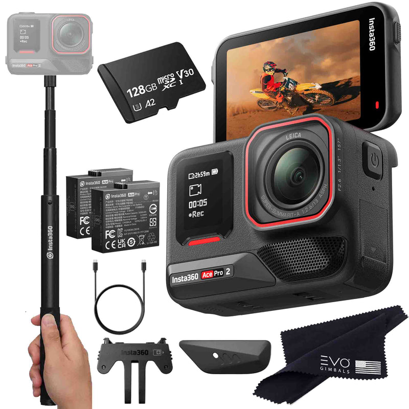 Insta360 Ace Pro 2 EVOGimbals.com 128GB Basic Bundle 