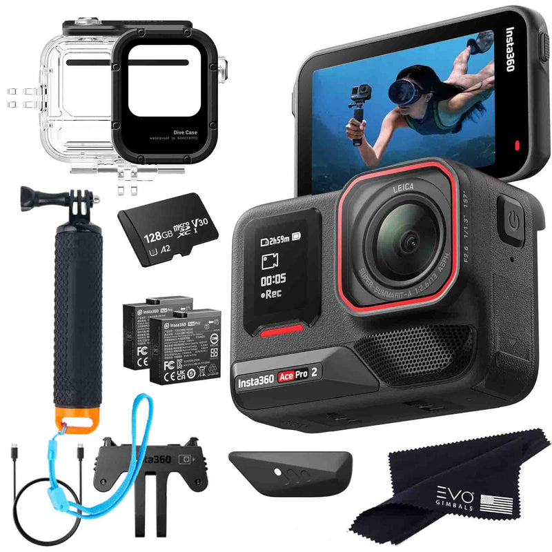 Insta360 Ace Pro 2 EVOGimbals.com 128GB Dive Bundle 