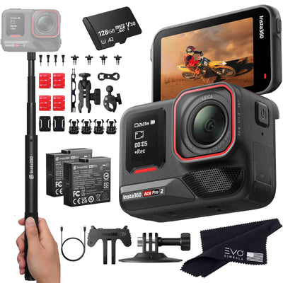 Insta360 Ace Pro 2 EVOGimbals.com 128GB Motorcycle Bundle 