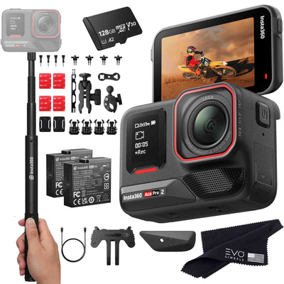 Insta360 Ace Pro 2 EVOGimbals.com 128GB Motorcycle Bundle 