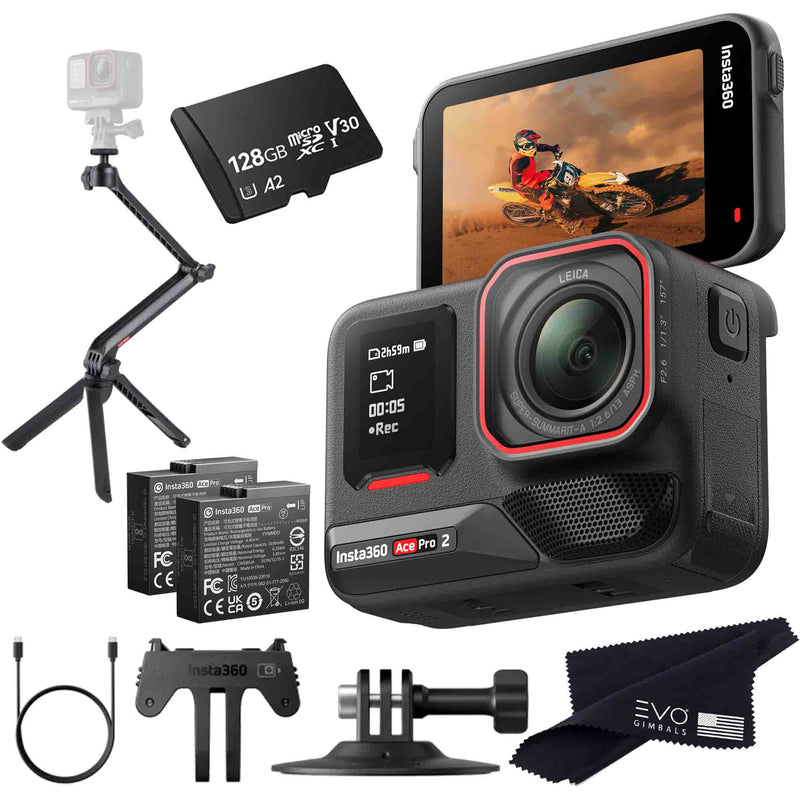 Insta360 Ace Pro 2 EVOGimbals.com 128GB Multi Mount Bundle 