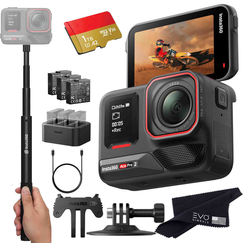 Insta360 Ace Pro 2 EVOGimbals.com 1TB Battery Bundle 