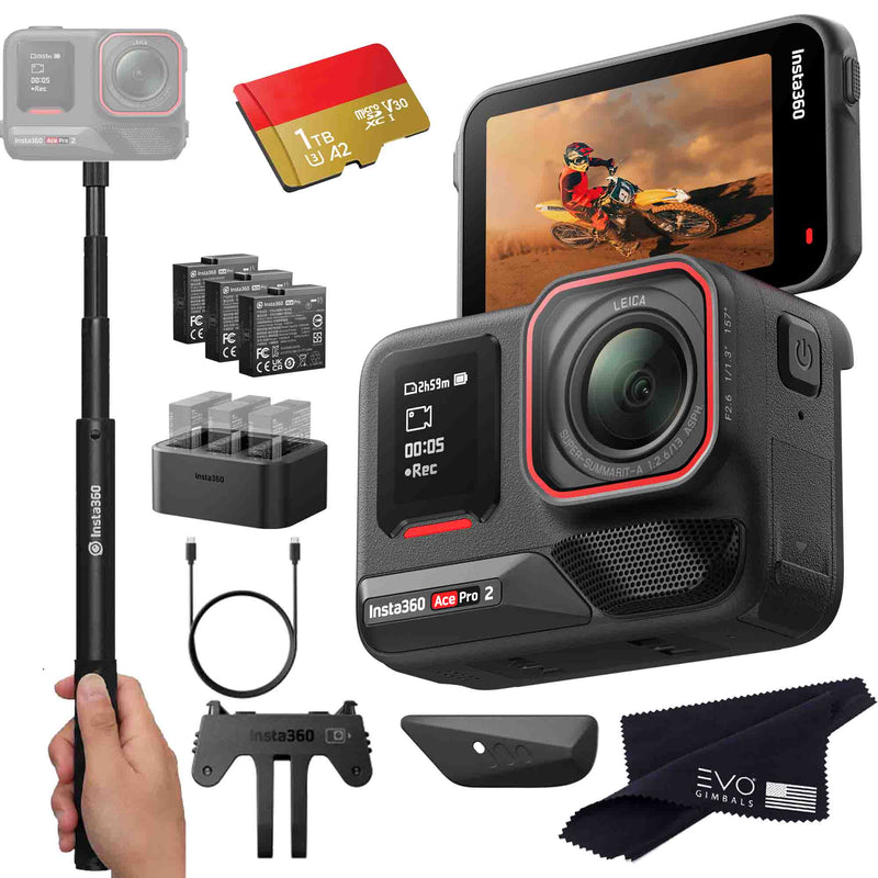 Insta360 Ace Pro 2 EVOGimbals.com 1TB Battery Bundle 