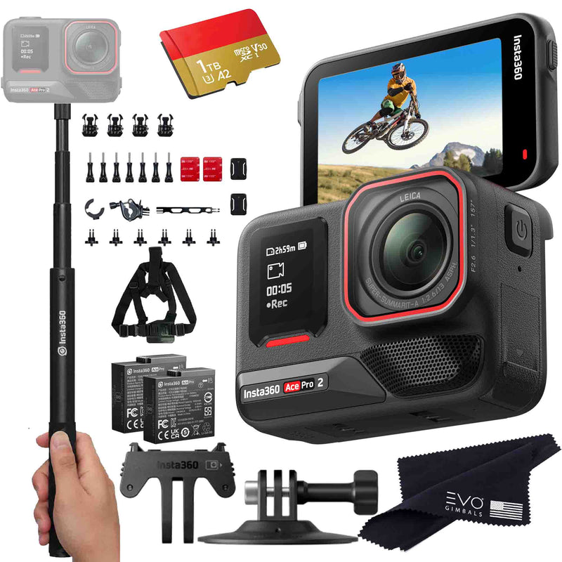 Insta360 Ace Pro 2 EVOGimbals.com 1TB Bike Bundle 