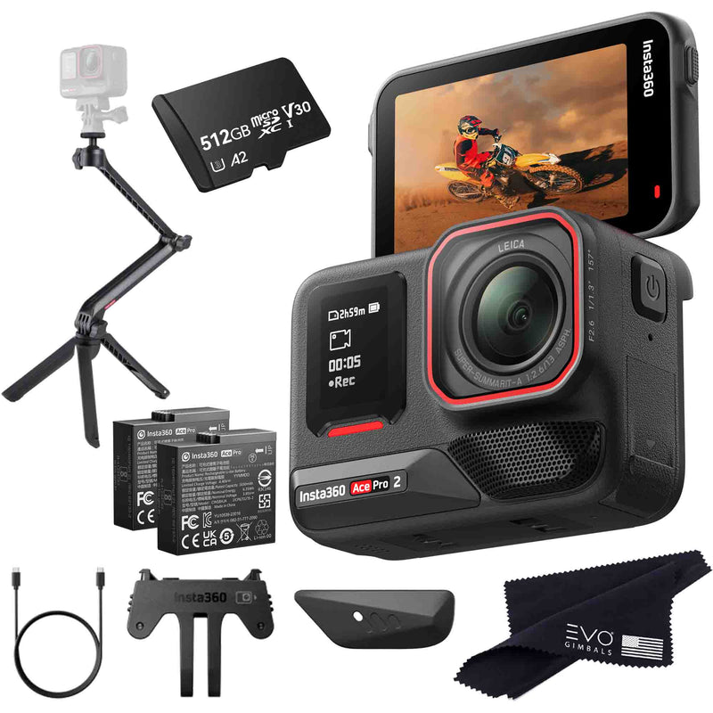 Insta360 Ace Pro 2 EVOGimbals.com 512GB Multi Mount Bundle 