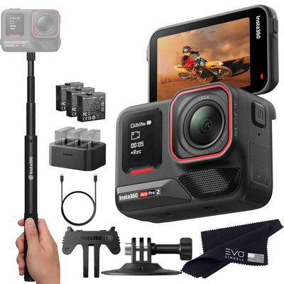 Insta360 Ace Pro 2 EVOGimbals.com No Card Battery Bundle 