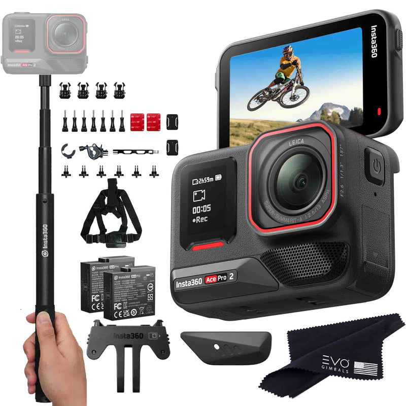 Insta360 Ace Pro 2 EVOGimbals.com No Card Bike Bundle 