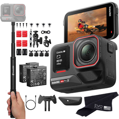 Insta360 Ace Pro 2 EVOGimbals.com No Card Motorcycle Bundle 