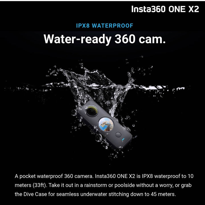 Insta360 ONE X2 360 Camera 5.7K 360 Video, 18MP 360 Photos